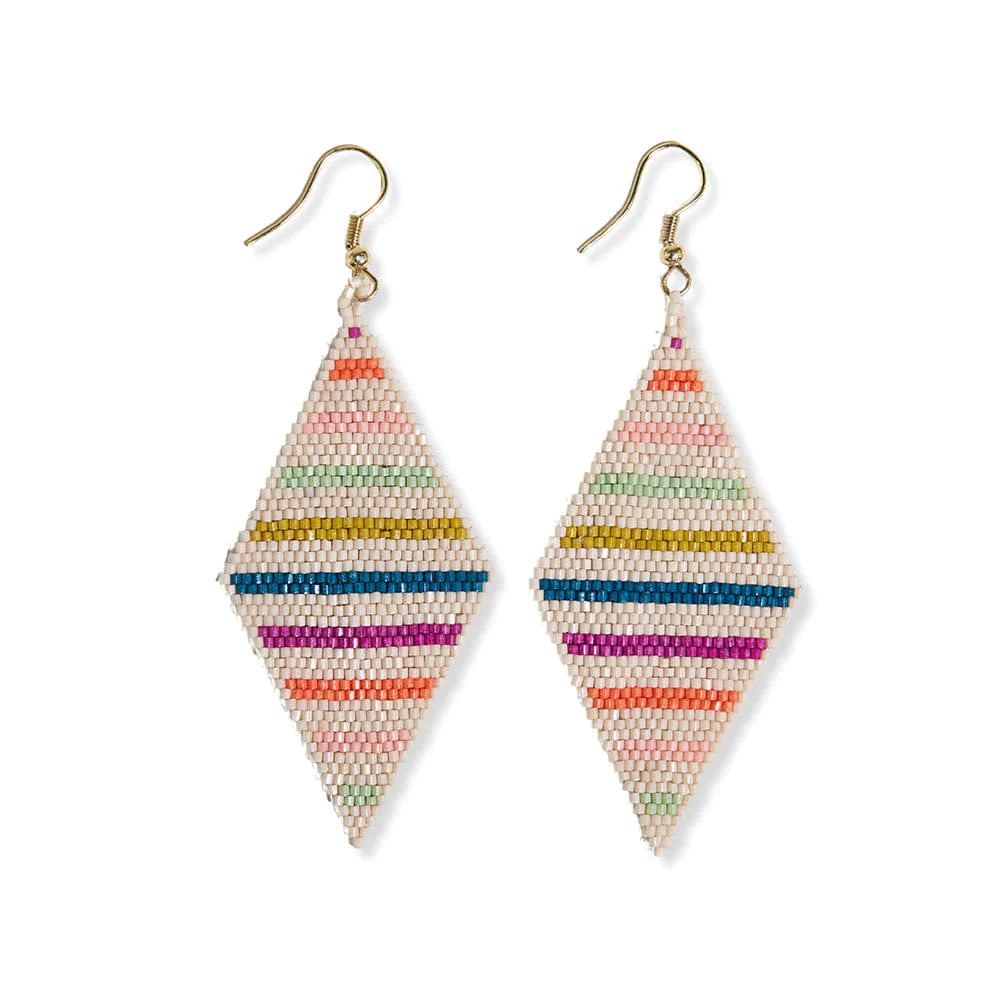 Frida Horizontal Lines Beaded Earrings