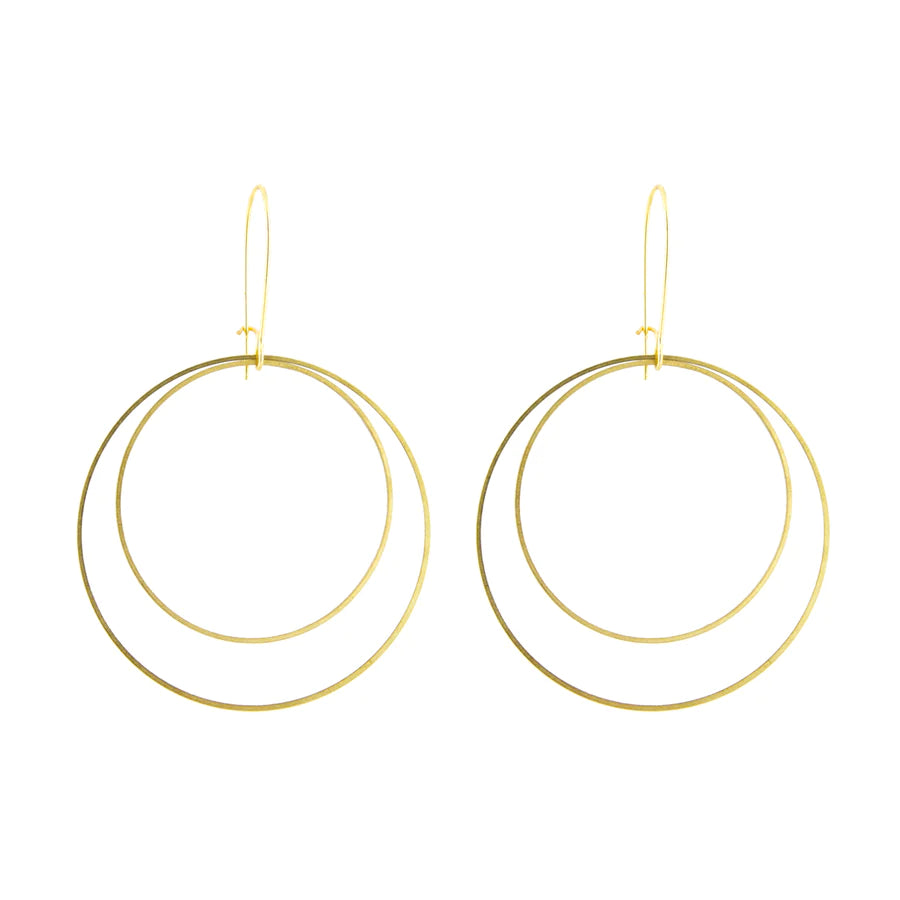 Halo Large Double Circle Earrings