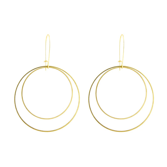 Halo Large Double Circle Earrings