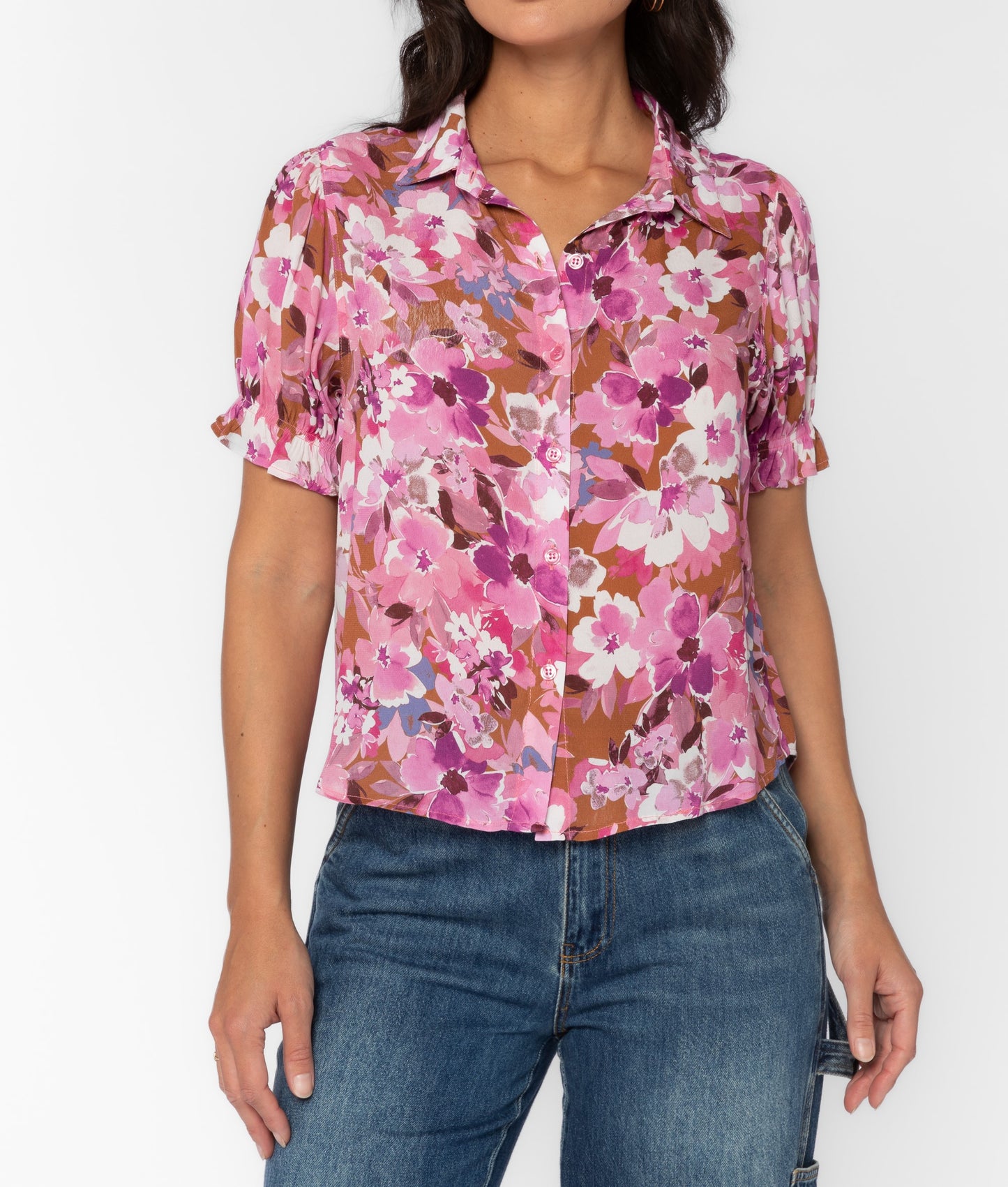 Pink Blossom Floral Top