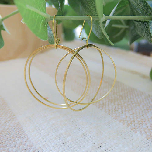 Halo Large Double Circle Earrings