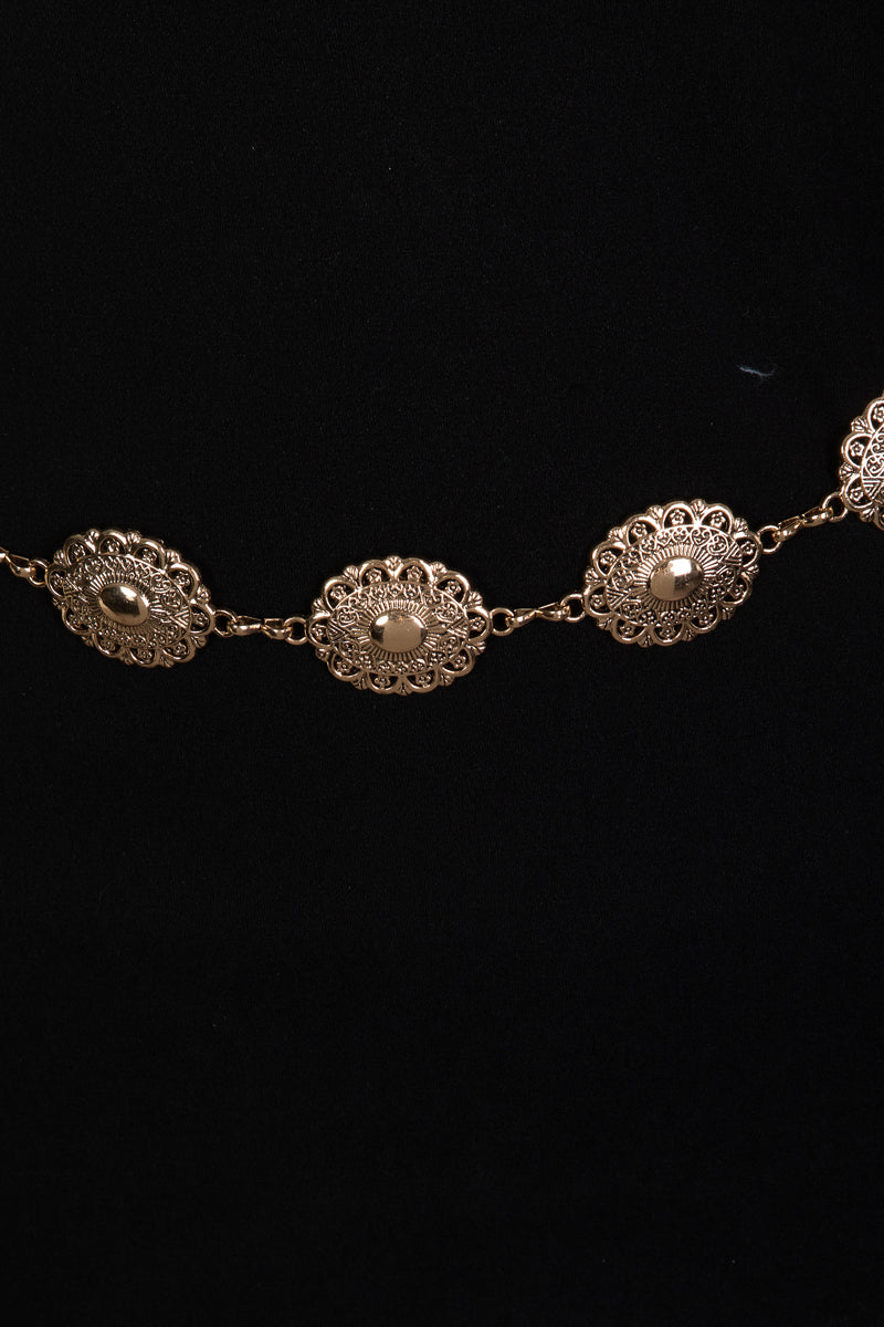 Ornate Oval Disc Chain Belt