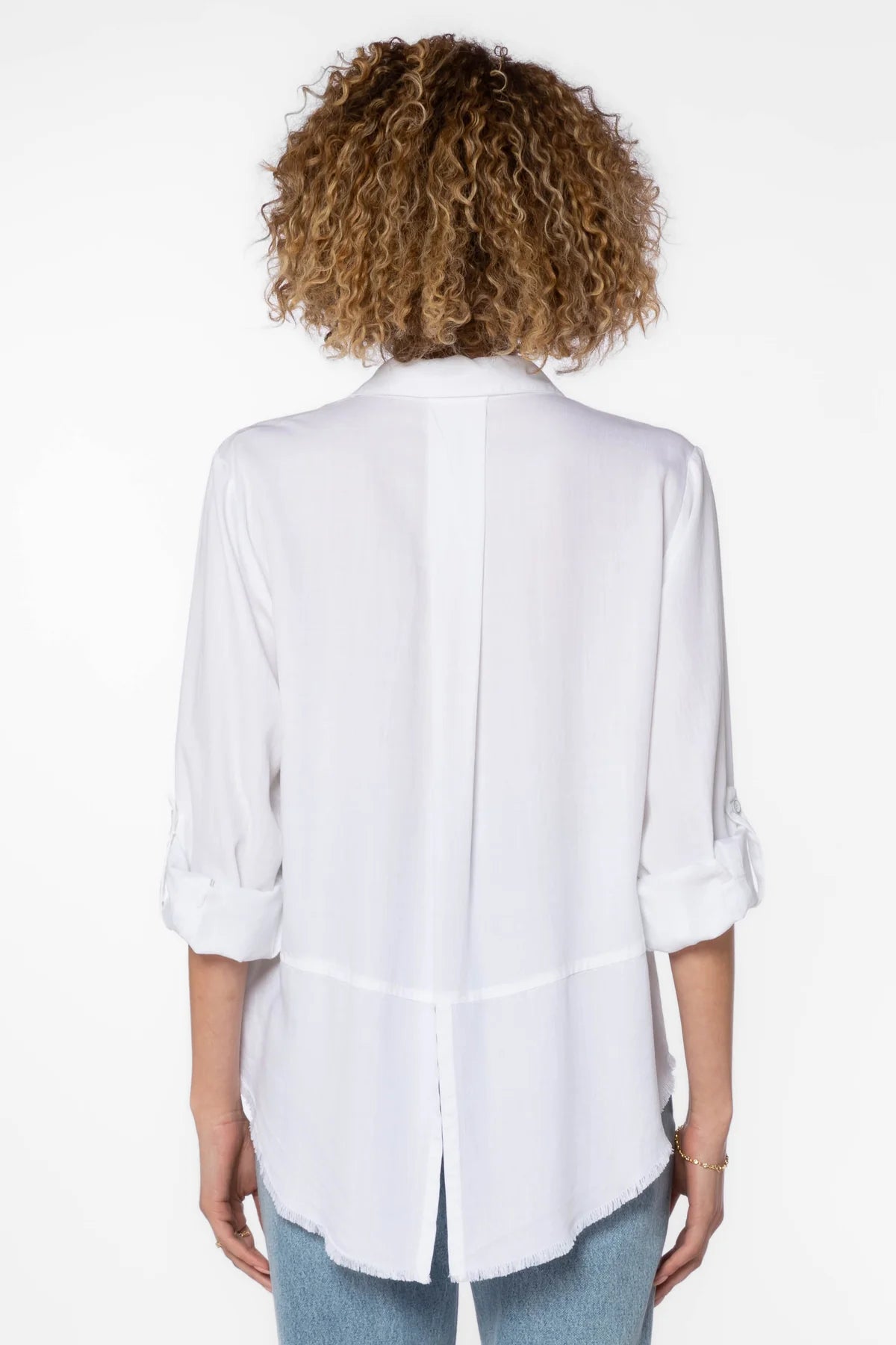 Riley Frayed Hem Button-Up Shirt