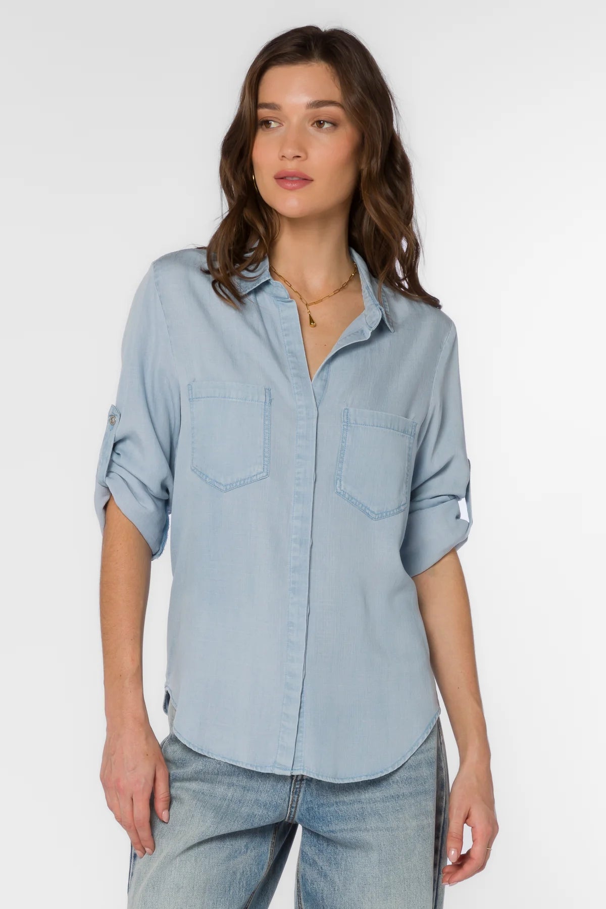 Riley Button-Up Shirt By Velvet Heart