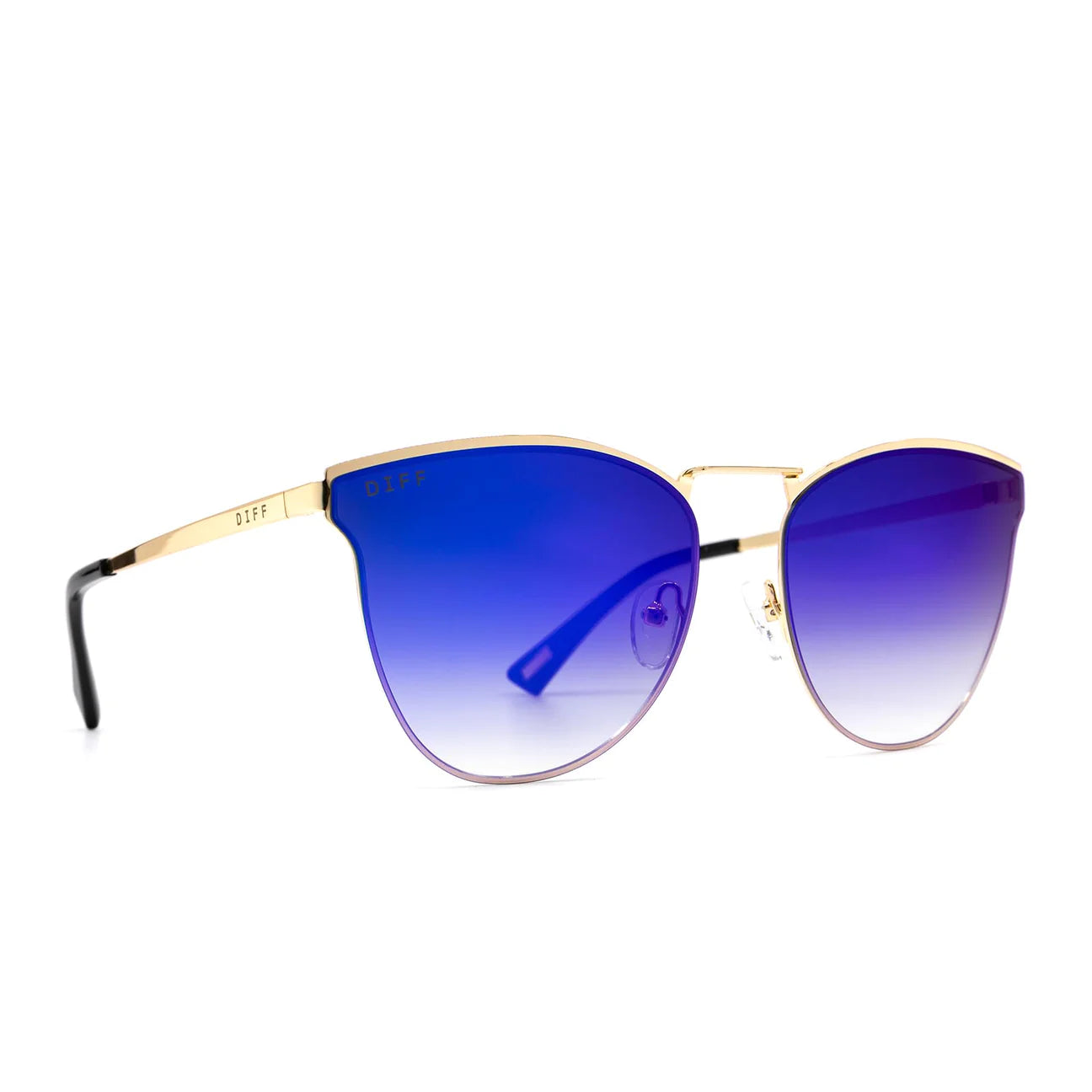 Sadie Gold Purple Mirror Sunglasses