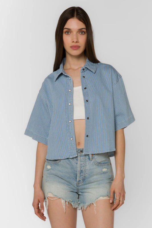 Salem Blue Rivera Stripe Shirt