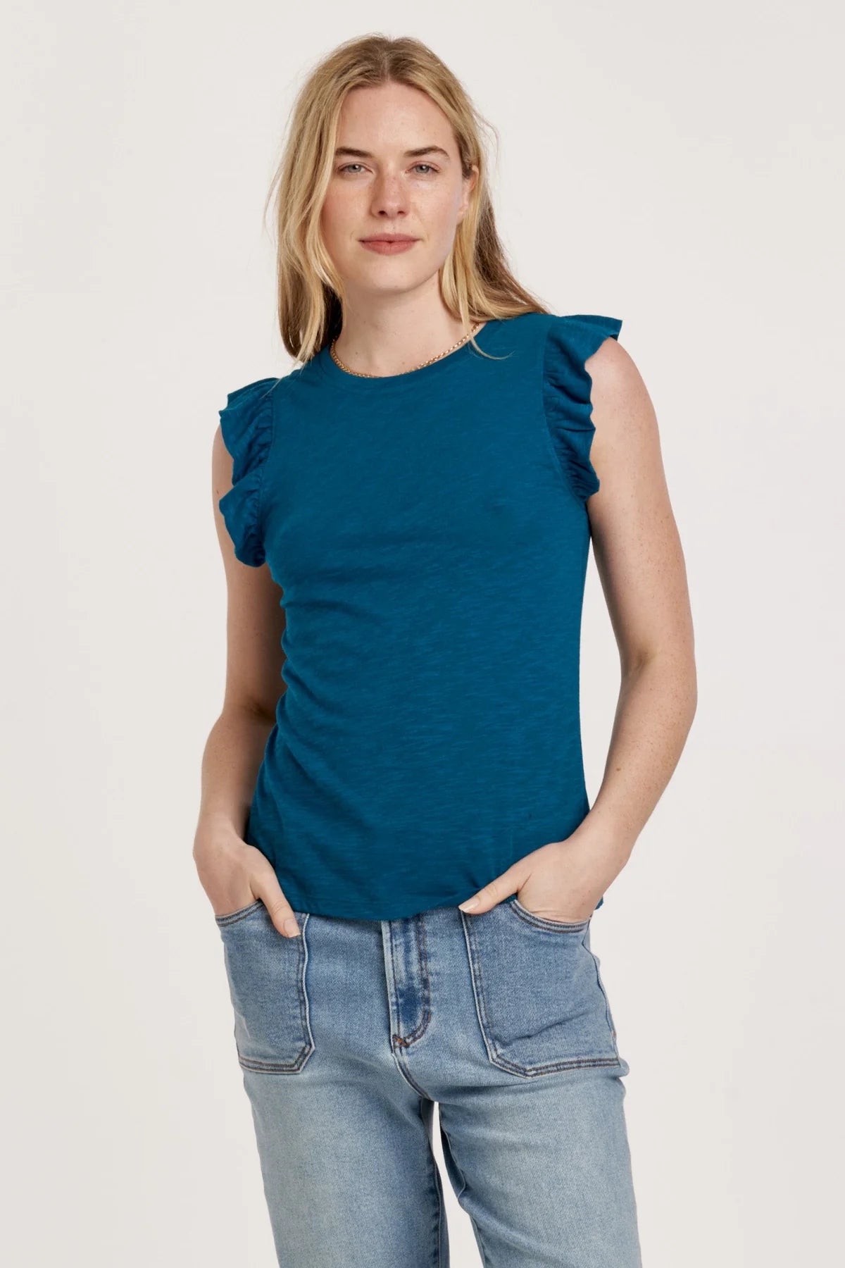 Tessa Ruffle Trimmed Top