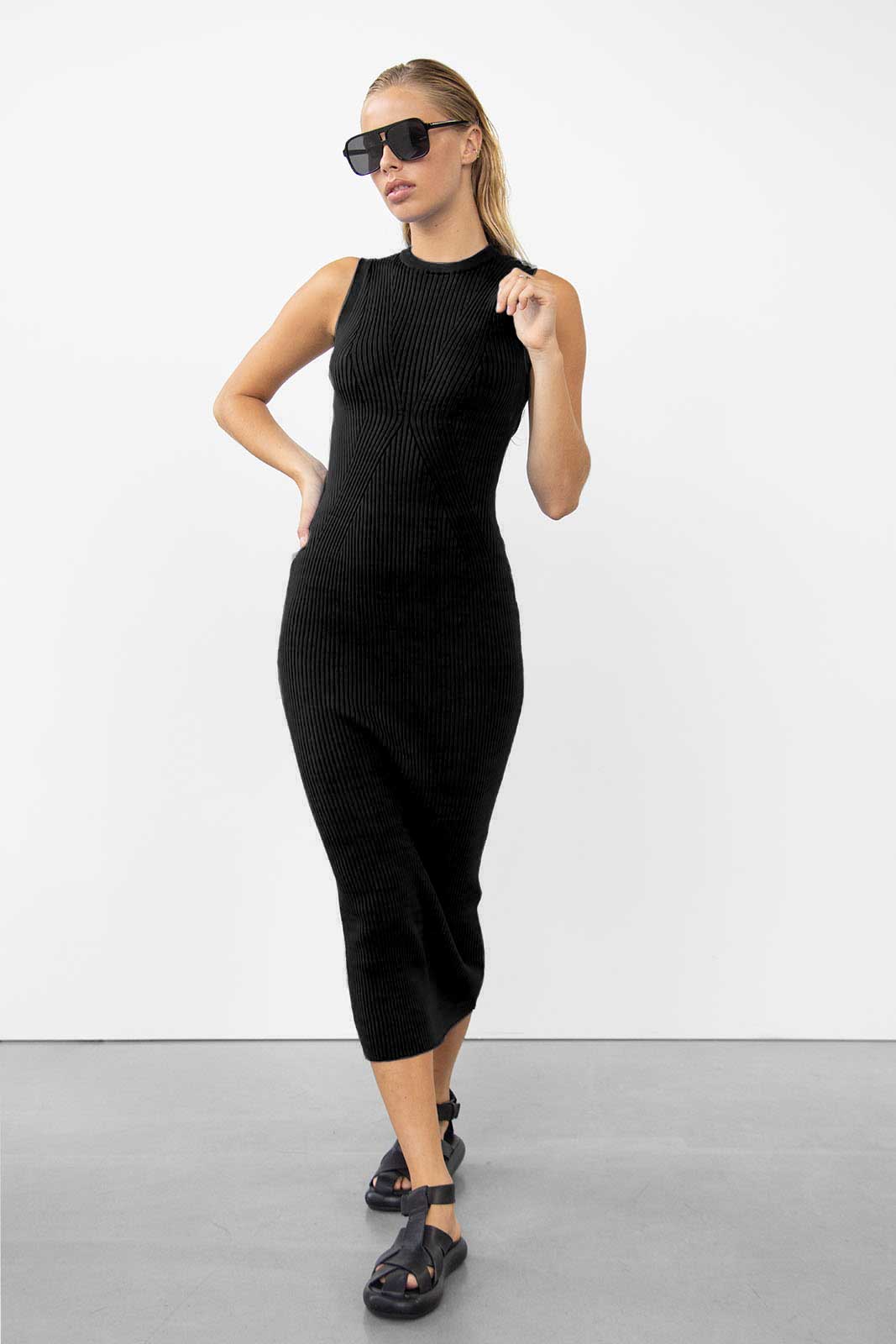 Nana Rib Midi Dress