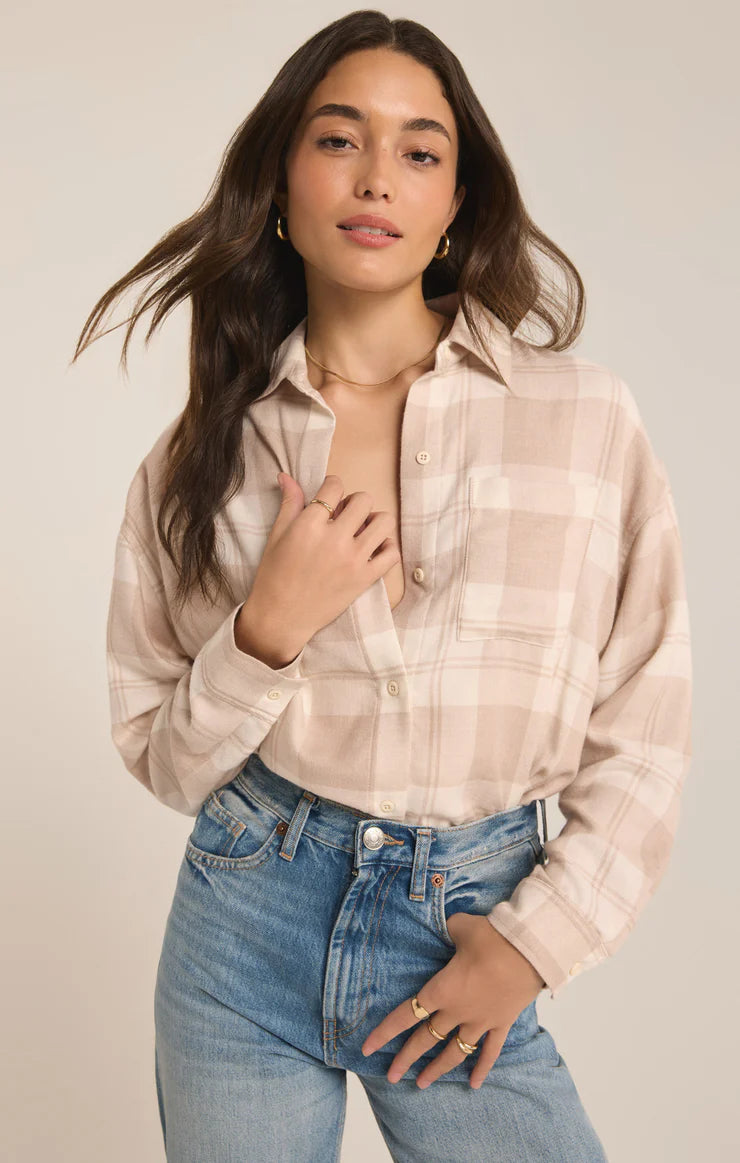 River Plaid Button Up