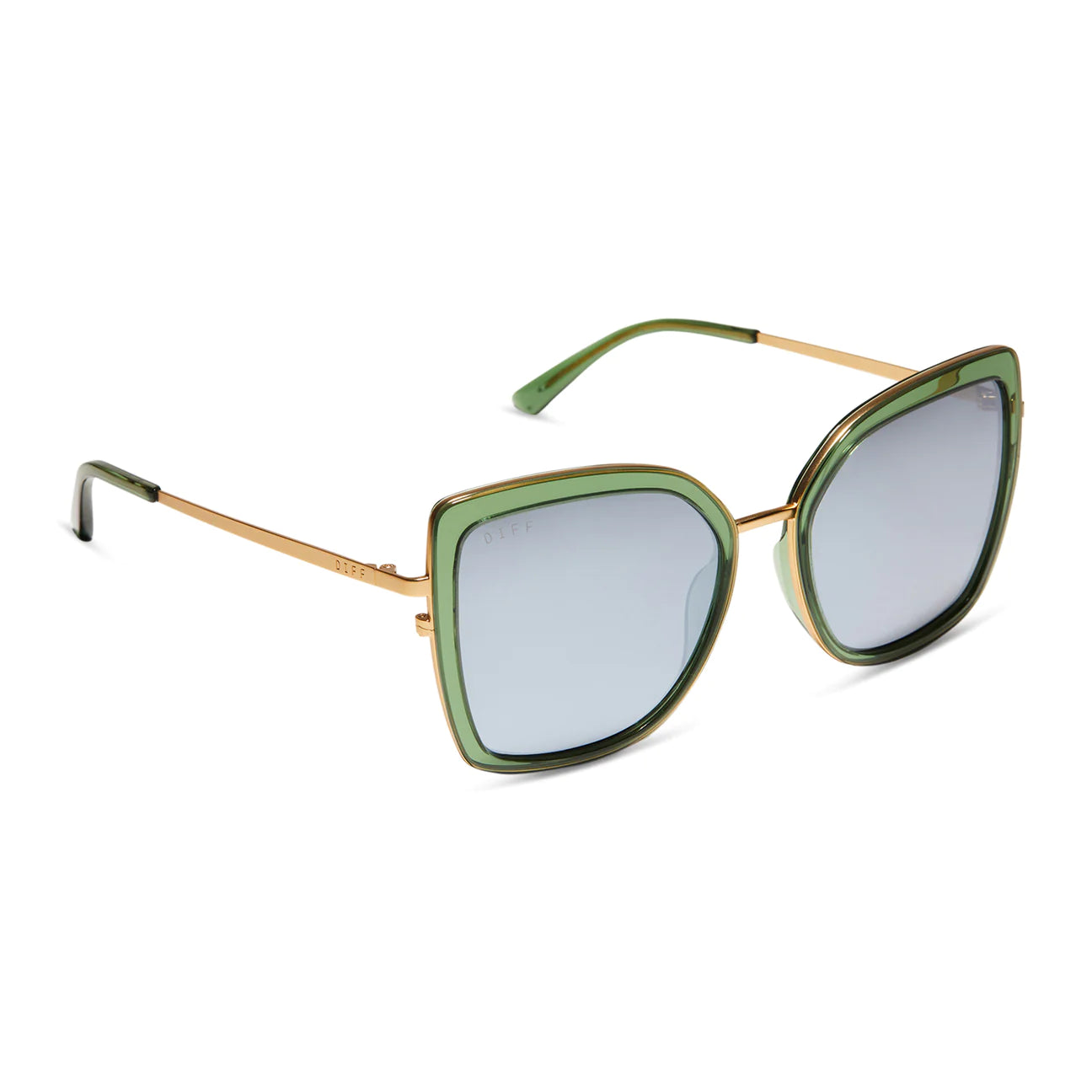 Clarisse Cateye Sage Crystal Grey Sunglasses