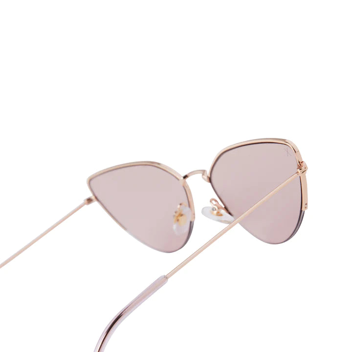 fairfax shiny gold rose pink tint sunglasses