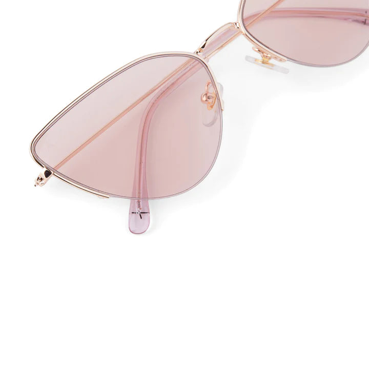 fairfax shiny gold rose pink tint sunglasses