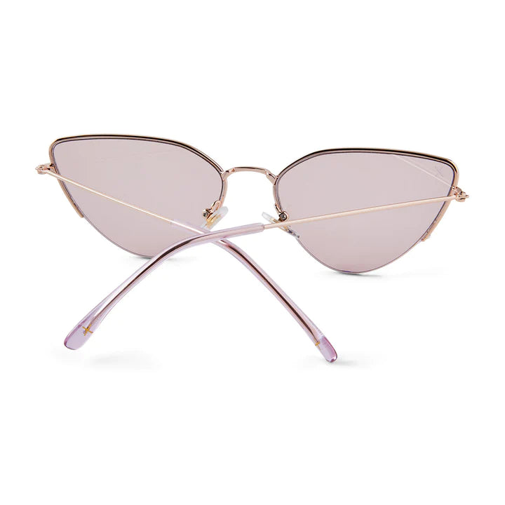 fairfax shiny gold rose pink tint sunglasses