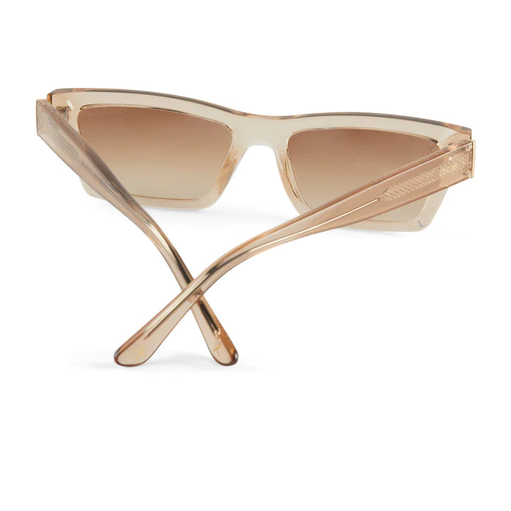 laurel translucent light brown light brown gradient flash sunglasses