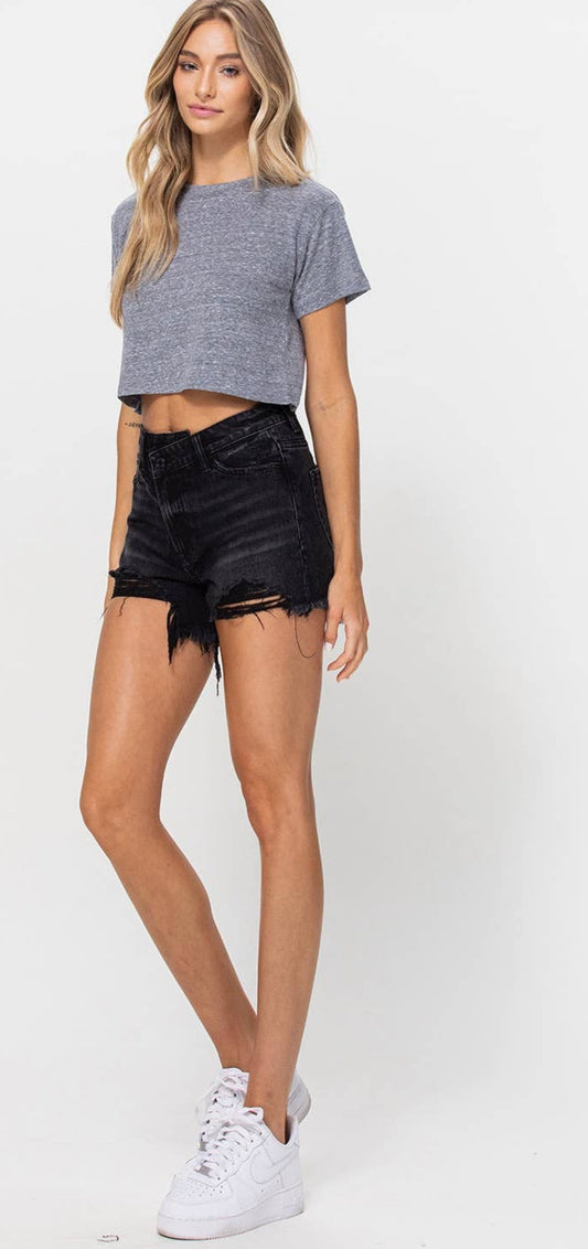 Super High Rise Short With Criss Cross Waistband