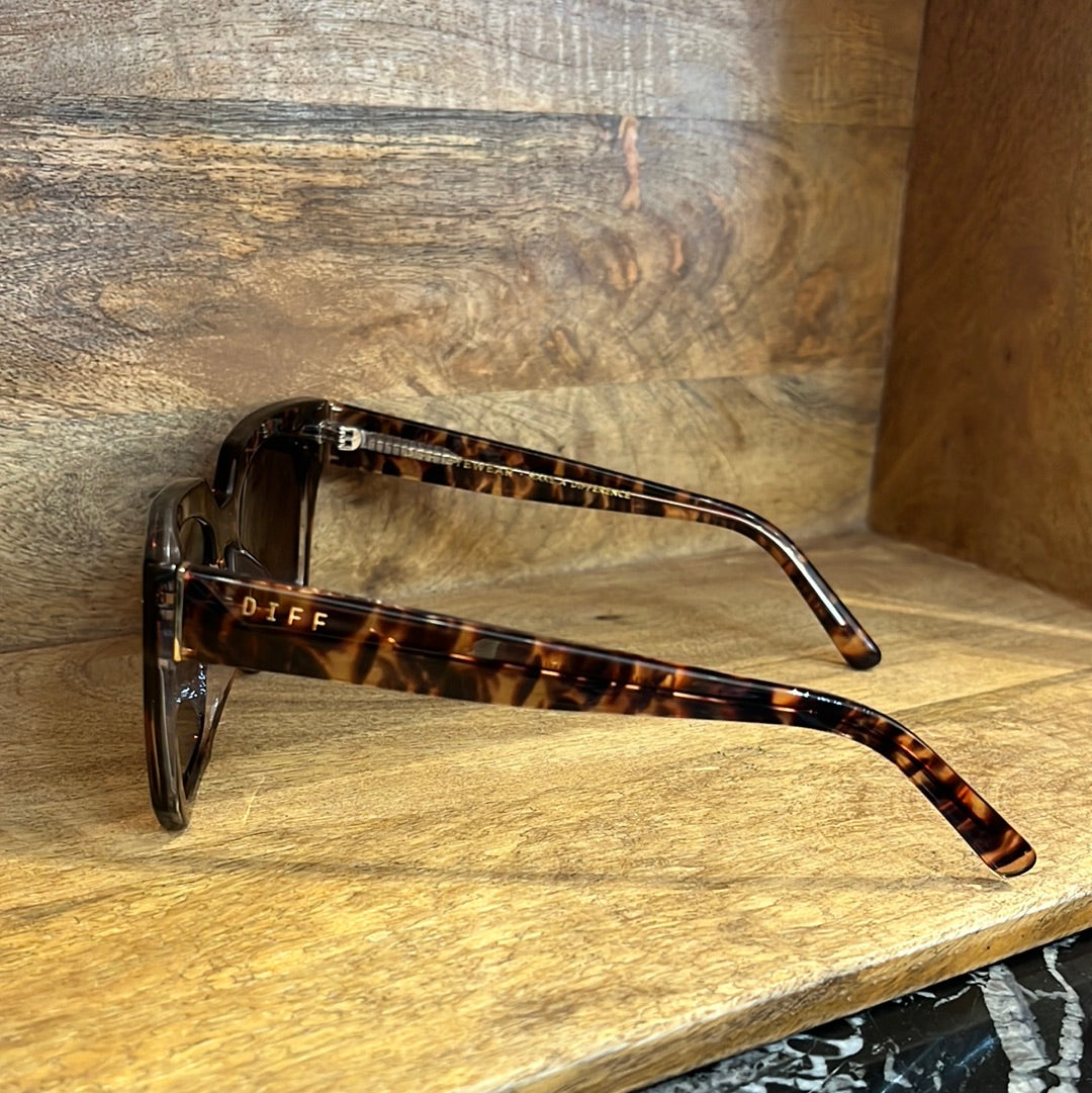 Ariana Wild Tort + Brown Polarized Sunglasses