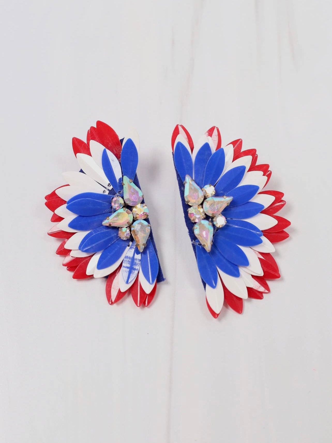 Firework Fan Earring Blue