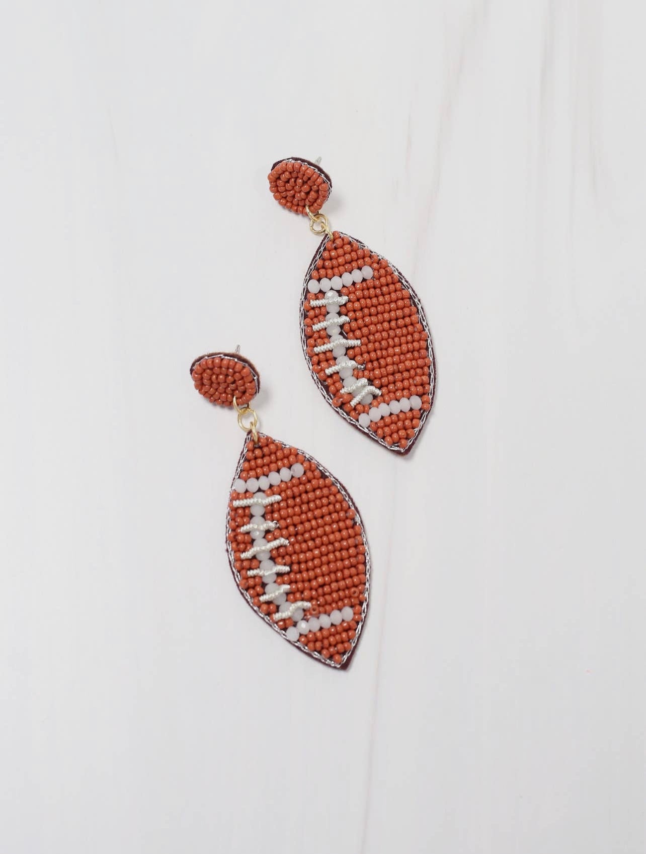 Friday Night Lights Football Earring Brown