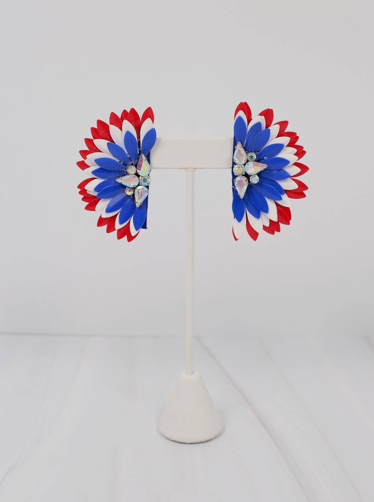 Firework Fan Earring Blue