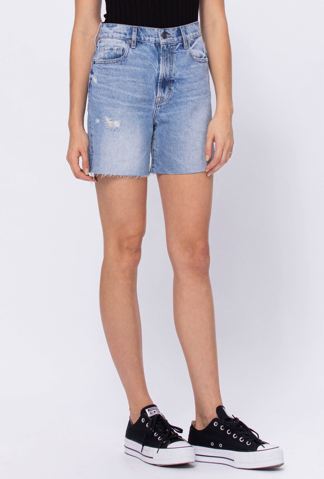 Medium Wash Classic 6" Inseam Dad Shorts