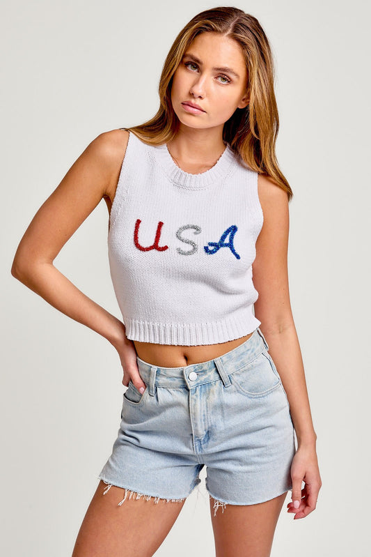 USA Sweater Tank Top